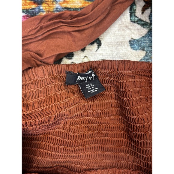 Nasty Gal Off Shoulder Balloon Sleeve Dress Women's Size 4 - Picture 4 of 6